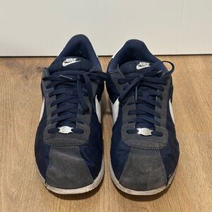 Nike Navy and Gray Cortez Sneakers